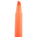 The Bic Brite Liner highlighter set with a white plastic container and orange and yellow highlighters with a sharp tip.