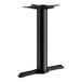 A black Lancaster Table & Seating end column table base.