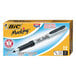 A box of 12 Bic Tuxedo Black permanent markers.