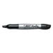 A close-up of a Bic Tuxedo Black chisel tip permanent marker.