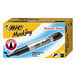 A black box of 12 Bic Tuxedo Black permanent markers.