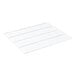 A white coated wire bottom shelf measuring 20 3/4 inches by 24 3/4 inches.