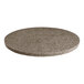 A round storm gray quartz table top.
