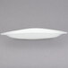 A white Villeroy & Boch porcelain oval plate with a curved edge.