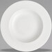 A Villeroy & Boch white bone porcelain deep plate with a white rim.