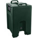 A green plastic container with a handle.