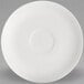 A white Villeroy & Boch Stella Hotel saucer with a circle on it.