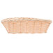 A Tablecraft rectangular woven rattan-like basket on a white background.