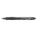 A Bic Gel-ocity black retractable gel pen with black ink and a black barrel.