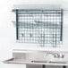 A Metro SmartWall G3 Dish Wash Task Station with a stainless steel sink and a wall shelf.