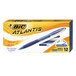 A blue Bic Atlantis pen in a blue box.