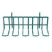 A green metal rack with four curved lines.