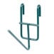A green metal hook for a Metro SmartWall G3 Dish Wash Task Station Kit on a white background.