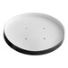 A round white and black vented lid.