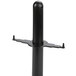 A black HS Inc. polypropylene combo server on a black pole with a black base.