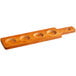 A wooden Acopa Walnut flight paddle with four holes.