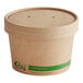 An EcoChoice Kraft paper food container with a vented lid.