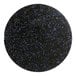 A black round table top with blue specks.