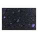 A black surface with blue and purple speckled quartz stones.