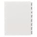 A white sheet of paper with three Avery Write & Erase tabs.