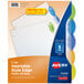 A package of Avery translucent plastic dividers with blue and green tabs.