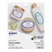 A package of Avery white oval labels with white backgrounds.