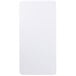 A white rectangular Flash Furniture plastic table with rounded edges.