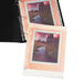 A binder with Avery sheet protectors holding a photo of a river.