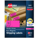 A pink package of Avery® 2" x 4" shipping labels.