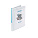 A white Avery Economy Showcase view binder with a blue logo of a building.