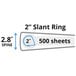 A diagram of Avery 2" slant rings.