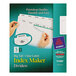 A box of Avery Big Tab Index Maker dividers with a blue and red triangle logo.