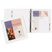 A white Avery heavy-duty binder with a framed cover and two pages displayed.