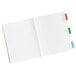 A white open book with colorful Avery Ultra Tabs inside.