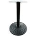 A black metal Art Marble Furniture table leg with a circular base.