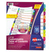 Avery® 12-tab customizable table of contents dividers in clear, purple, and other colors.