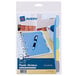 A package of Avery clear plastic dividers with multi-color tabs.