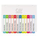 A calendar with colorful Avery 12-tab labels.