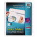 A hand using Avery Index Maker dividers with a clear label strip on a binder.