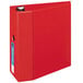 A red Avery Heavy-Duty Non-View binder with EZD rings.