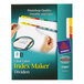 A package of Avery Index Maker dividers with clear label strips.