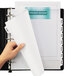 A hand using Avery Index Maker Extra-Wide Dividers to organize a project review binder.