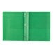 A green Avery file folder with metal clips on the corners.