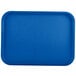 A blue rectangular Vollrath fast food tray.