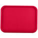 A red plastic Vollrath fast food tray.