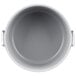 A grey Teflon-coated aluminum pot with a handle on top.