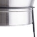 A Tablecraft brushed stainless steel beverage tub on a metal stand.