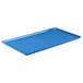 A blue rectangular Cambro dietary tray.