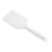 A white rectangular paddle with a white polyethylene blade and a white polypropylene handle.