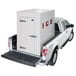 A white Leer truck with a 4X8AD Low Temperature Freezer in the back.